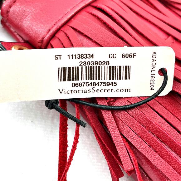 NWT Victoria's Secret Red On The FRINGE NIGHT OUT WRISTLET CLUTCH Bag - Picture 5 of 6